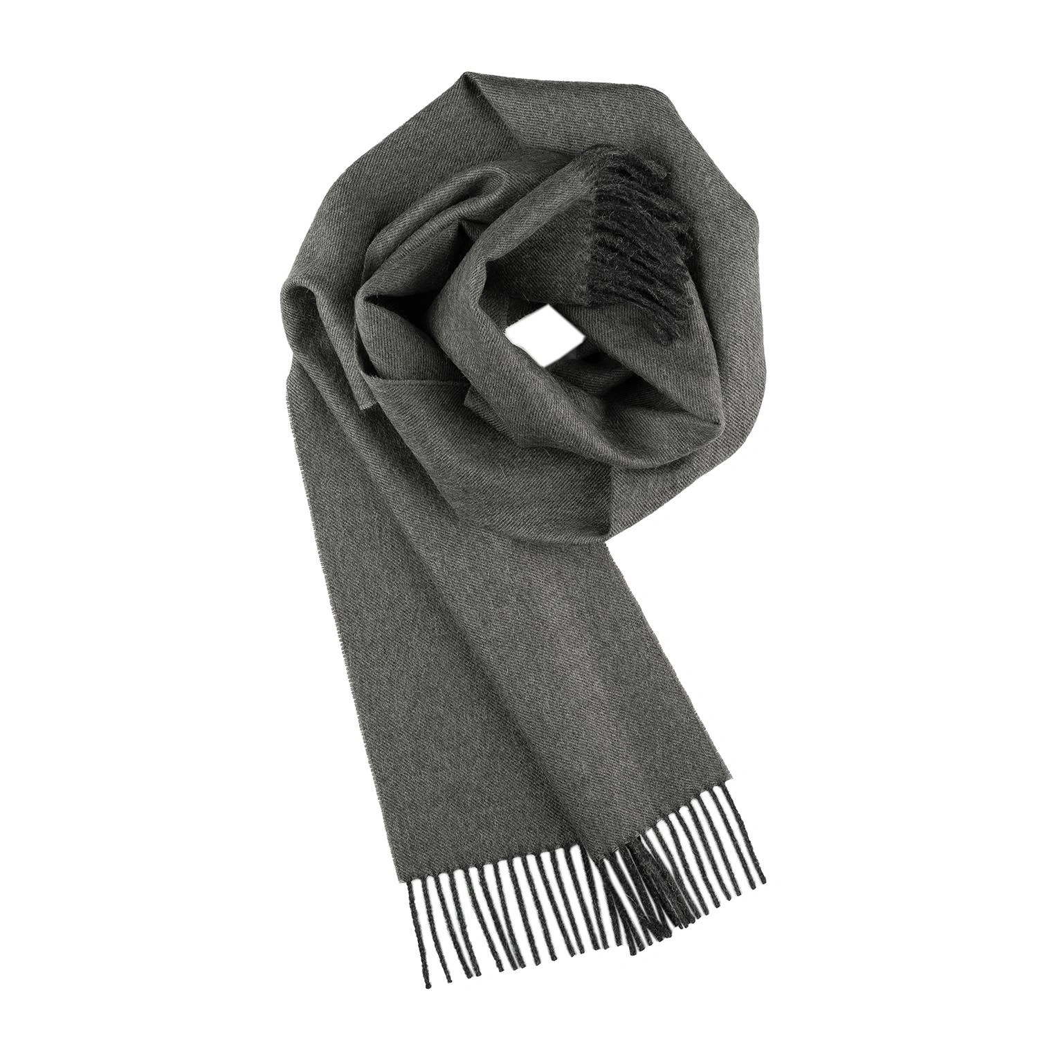 Cozy Carbon Cloud: Luxurious 100% Baby Alpaca Scarf. Snuggle Up