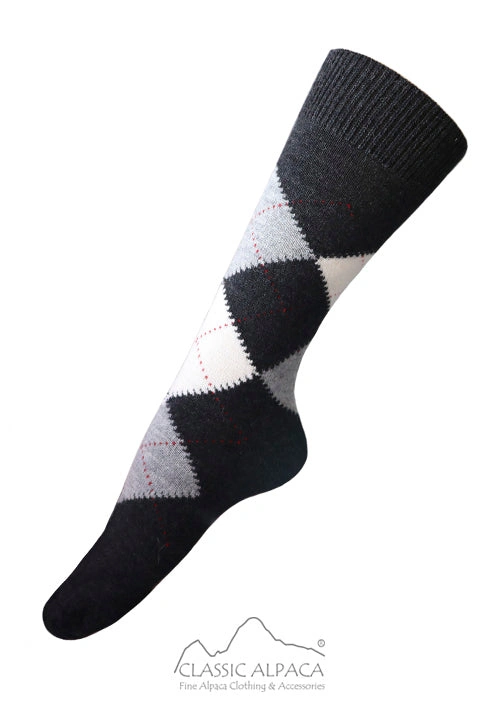 Cozy Alpaca Argyle Socks: Warmth and Style for Your Feet!
